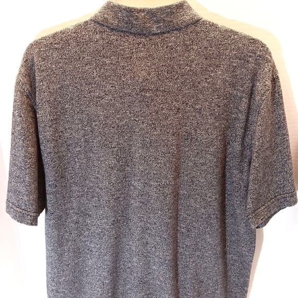 IZOD Golf Shirt Men L Gray Black Saltwater Polo Relaxed Classics Cotton - Picture 5 of 7